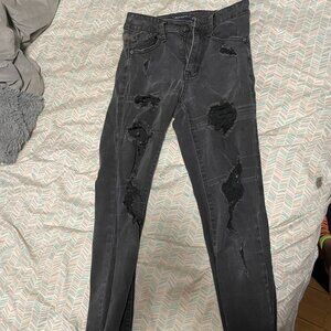 Black Skinny Aeropostale Ripped Jeans